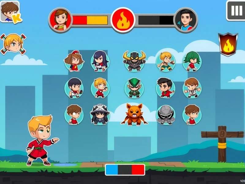 Bolly Punch Hero character selection screen